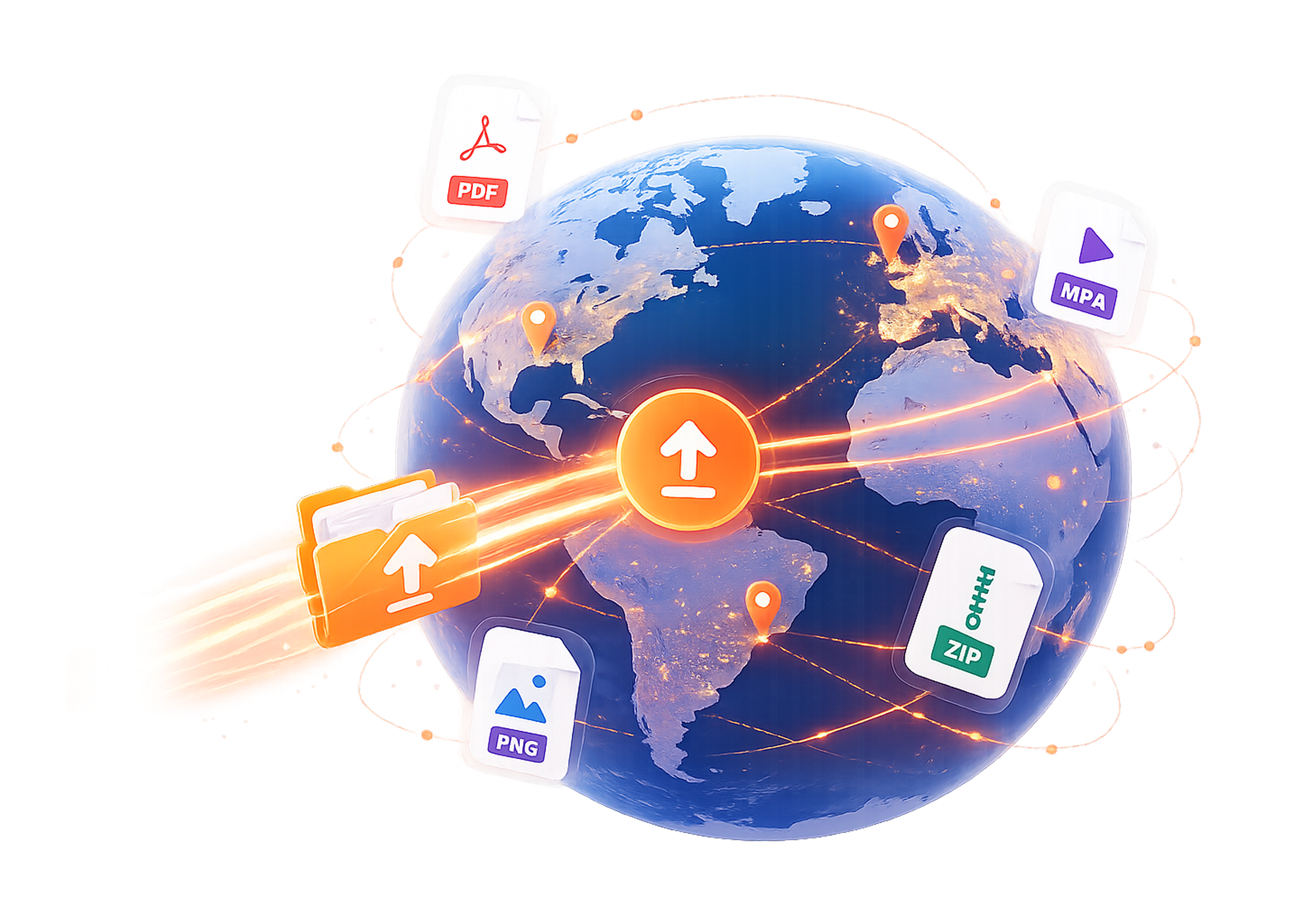 Global high-speed secure transfers